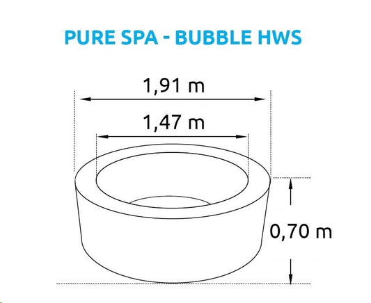 Marimex Pure Spa  Bubble HWS felfújható pezsgőfürdő