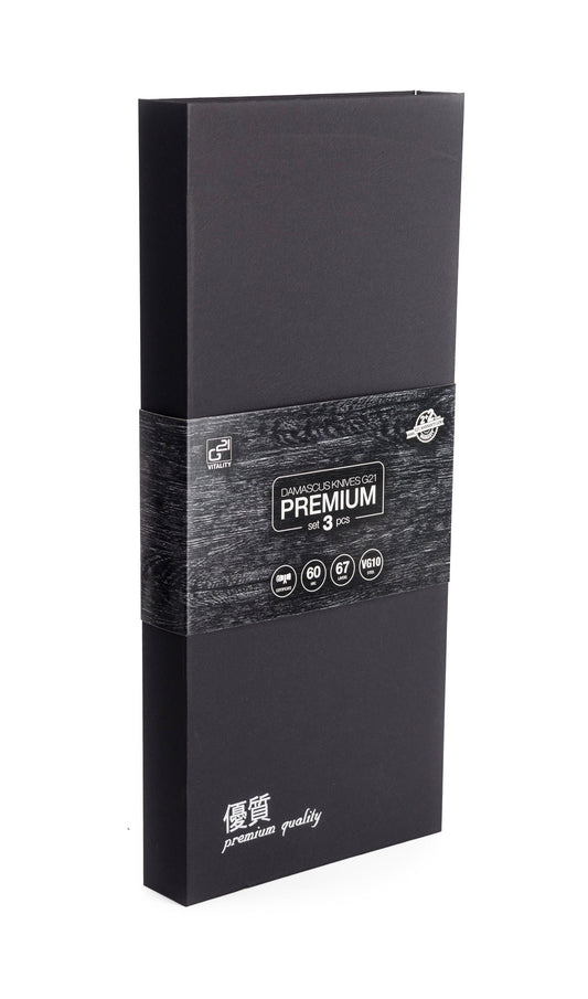Késkészlet G21 Damascus Premium 3 db, Box