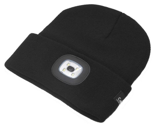 Cattara BLACK LED-es fejlámpa sapka USB-töltéssel