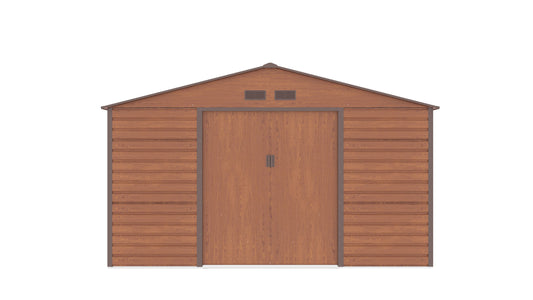 G21 GAH 1300 - 340 x 382 cm kerti tároló, barna - 2. osztály