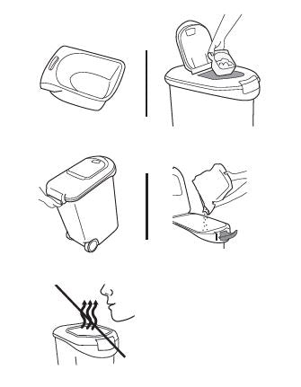 Curver állateledel tároló, 20kg / 54 l fémes fehér