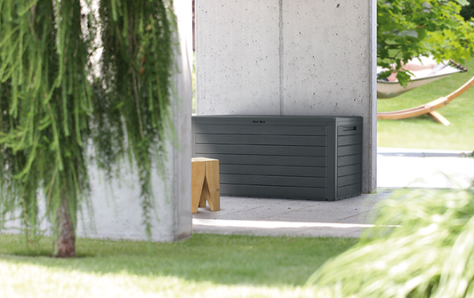 Prosperplast WOODEBOX kerti box antracit 280L