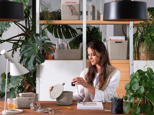 Box Curver Jute Cube 17L taupe