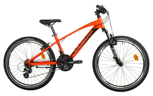 Leader Fox SPIDER gyermek kerékpár fiúknak, 2026 24"/ 14" narancssárga