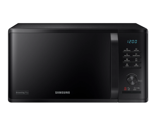 Samsung MG23K3515AK/EO Grill szabadonálló mikrohullámú sütő Browning Plus funkcióval 23L, fekete