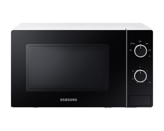 Samsung MS20A3010AH/EO Szabadonálló solo mikrohullámú sütő Üvegborítású ajtóval 20 L, fehér