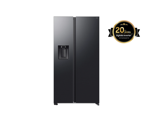 Samsung RS70F64KEFEO Side-by-Side hűtőszekrény AI Energia üzemmóddal 640 L, fekete