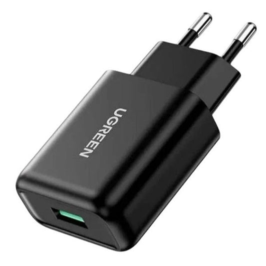 UGREEN hálózati töltő, QC3.0, 18W, USB-A, fekete
