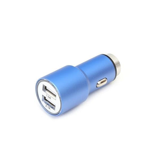 OMEGA USB autós töltő, 2 portos, 2.1A, kék