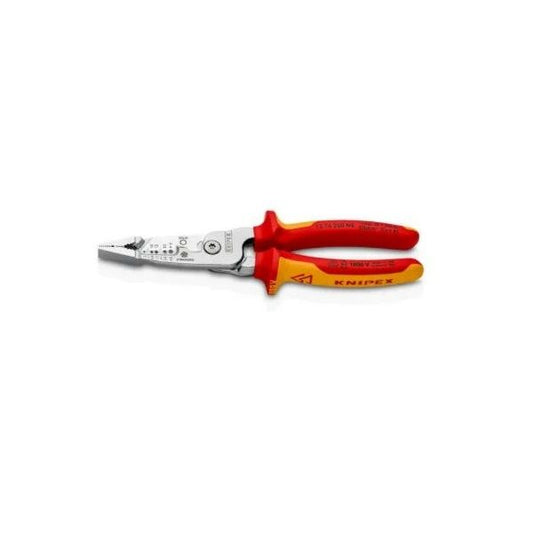 KNIPEX multifunkciós villanyszerelő fogó, VDE, 1000V szigetelt, metrikus, krómozott, 200mm, 13 76 200 ME