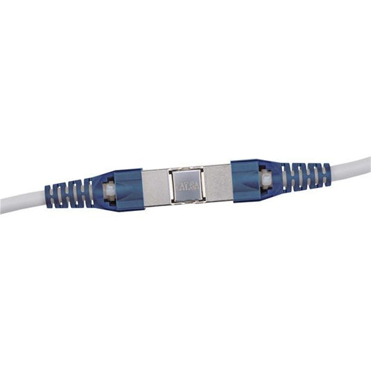 PREMIUMCORD Patch Kábel beltéri coupler, Toldó, STP CAT6a, moduláris, szerszám nélkül szerelhető, szürke