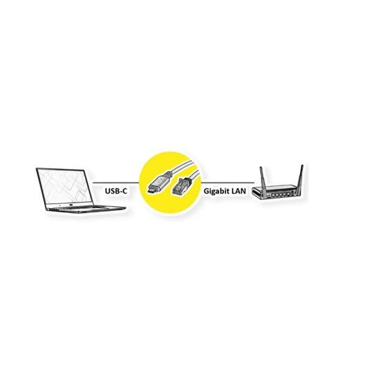 VALUE Kábel USB 3.2 USB-C - RJ45, M/M, 3m, fekete