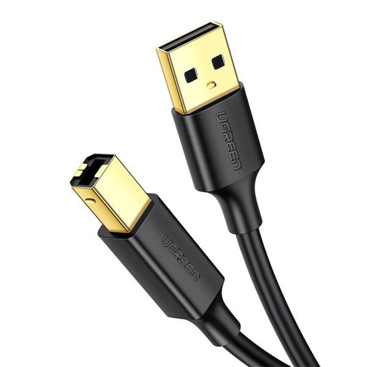 UGREEN Kábel USB 2.0 USB-A - USB-B, Nyomtató kábel, 480 Mbps, M/M, 5m, fekete