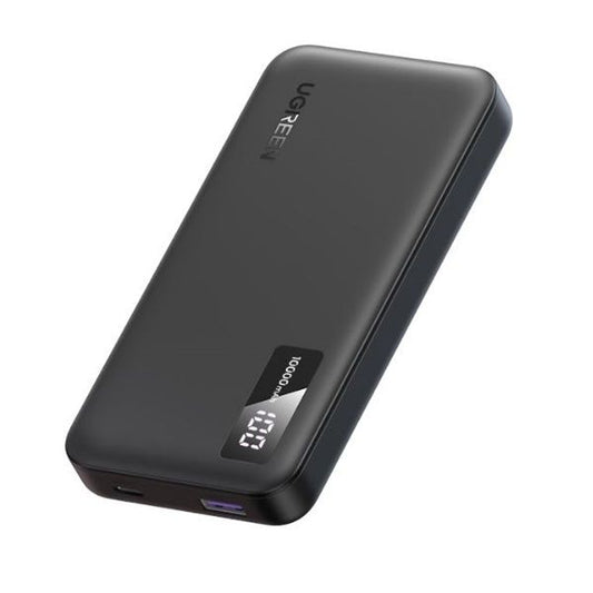 UGREEN Power Bank hordozható töltő, kétirányú, 10000mAh, 20W, USB-C, USB-A, fekete