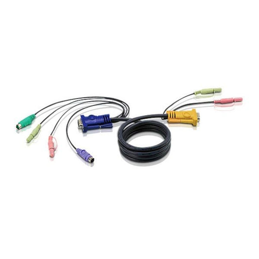 ATEN KVM Kábel PS/2 és VGA,   3m