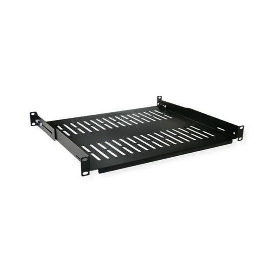 VALUE Polc 19" fix 485 x 400mm, max 25kg, 1U, fekete
