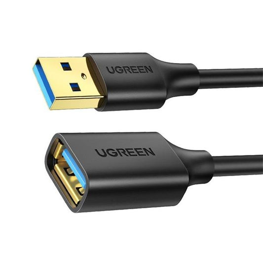 UGREEN Kábel USB 3.0 USB-A - USB-A, hosszabbító. 5 Gbps, M/F, 2m, fekete