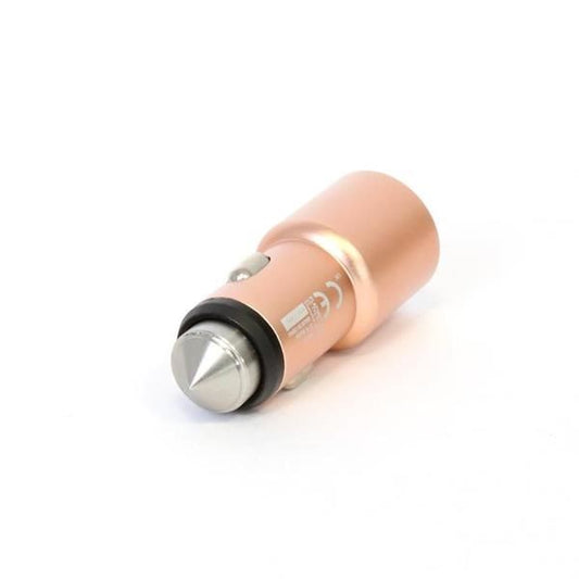 OMEGA USB autós töltő, 2 portos, 2.1A, rózsa