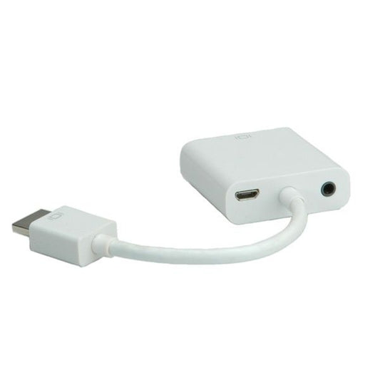 ROLINE Adapter HDMI - VGA + audio, 2K@60Hz, jelátalakító, fehér