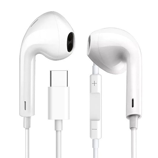 FIESTA Fülhallgató, USB-C, vezetékes, mikrofonnal, fehér
