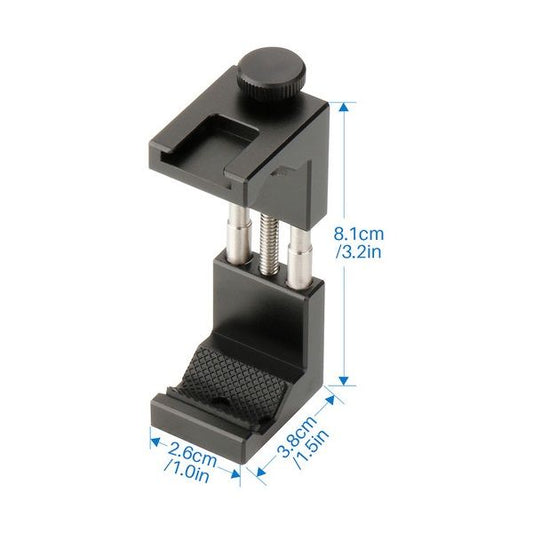 ULANZI ST-02S alumínium telefon adapter, vakupapucs csatlakozóval, fekete