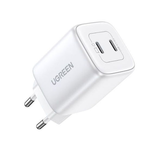 UGREEN Nexode hálózati töltő, 45W, 2x USB-C, PD, GaN, fehér