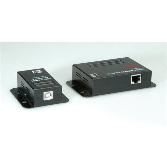 ROLINE Extender USB 2.0 - RJ45 CAT5e/CAT6, PoC, 4 port,  50m-ig, fekete