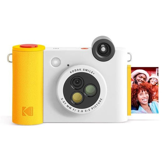 KODAK Smile+ instant fényképezőgép, mobilnyomtató, (Android/IOS) Zink 2x3" papírméret, fehér sárga