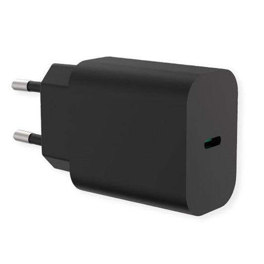 VALUE Fali töltő, 1x USB-C, 25W, fekete