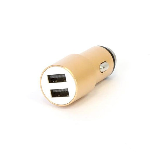 OMEGA USB autós töltő, 2 portos, 2.1A, arany