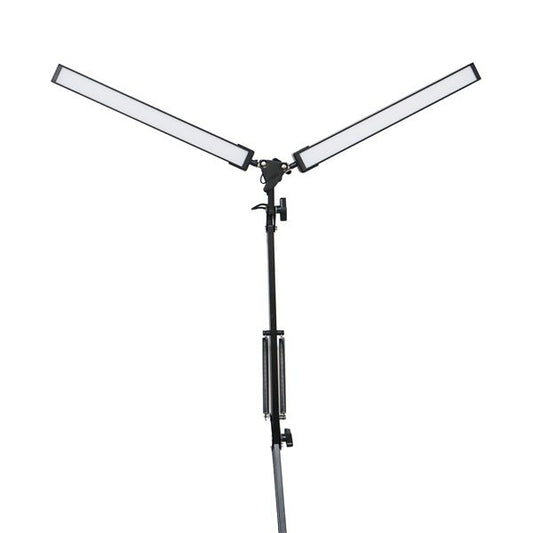 PLATINET Asztali lámpa 20W, 500Lm, flexibilis, LED, rajzasztali lámpa, dupla lámpatest, fekete