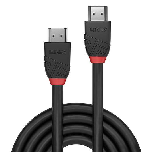 LINDY Kábel HDMI 2.0 HDMI - HDMI, High Speed Black Line, 4K@60Hz, M/M, 2m, fekete