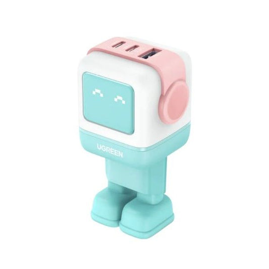 UGREEN hálózati töltő Uno robot, RG, 65W, 3 Port, GaN, rózsaszín, pink