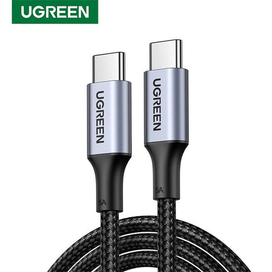 UGREEN Kábel USB 2.0 USB-C - USB-C, PD, 100W, 5A, M/M, 1m, fekete