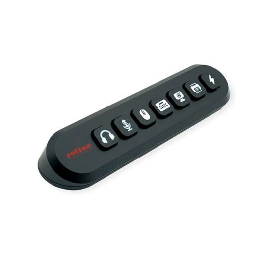 ROLINE HUB USB 3.2 Gen 1, 7x USB-A, 7 port, cserélhető gombokkal, tápellátással, fekete