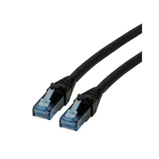ROLINE Patch kábel UTP CAT6a LSOH, kihúzásgátló,  10m, fekete