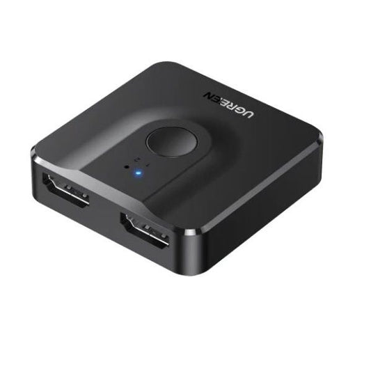 UGREEN HDMI 2.0 Switch Bi-Directional, kétirányú, 2 port, 2 az 1-ben, 4K@60Hz, 18Gbps, HDR, HDCP, fekete