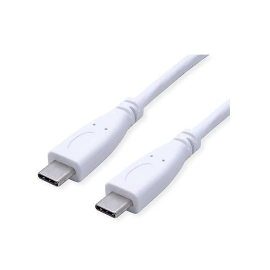 VALUE Kábel USB 3.2 Gen 2 C - C, M/M, 10Gbit/s, PD (Power Delivery) 20V5A - 100W, Emark-al, Video Support, 1m, fehér