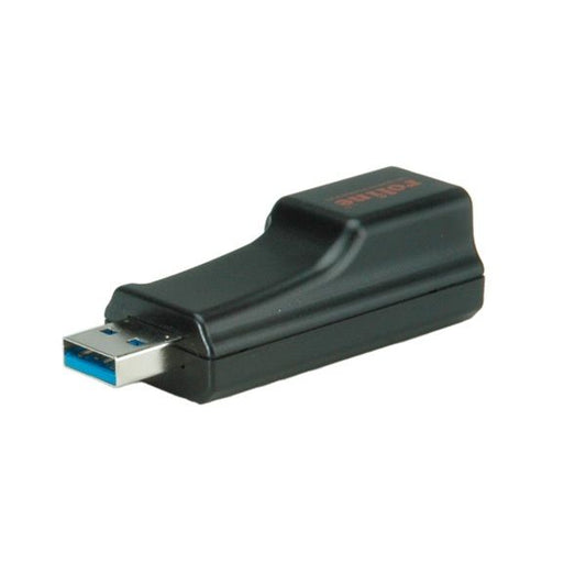 ROLINE Adapter USB 3.2 Gen 1 USB-A - RJ45 Gigabit Ethernet 10/100/1000 Mbit/s, fekete
