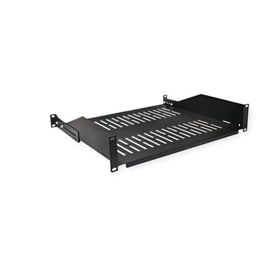 VALUE Polc 19" fix 485 x 400mm, max 25kg, 2U, fekete