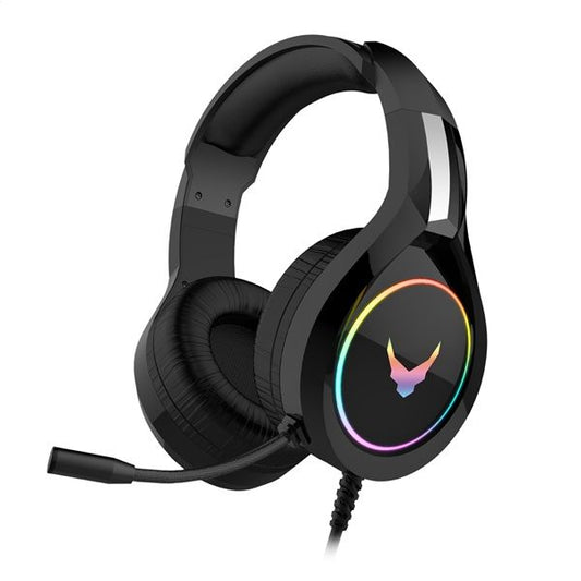 VARR Gaming Fejhallgató, mikrofonos,50mm Mikrofonnal, 3,5mm Jack, USB, RGB, gamer, fekete