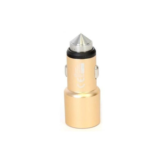 OMEGA USB autós töltő, 2 portos, 2.1A, arany