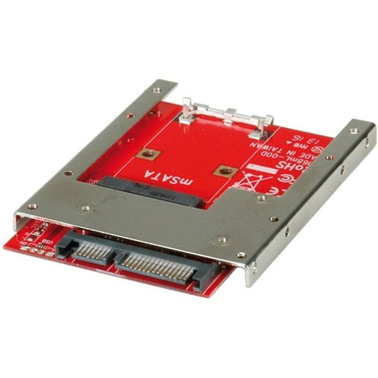 ROLINE Adapter mSATA SSD - SATA 2.5, micro SATA 16-pin, piros