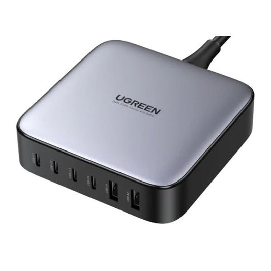 UGREEN Asztali hálózati töltő/töltőállomás, 6 Port, GaN, 200W, 4x USB-C, 2x USB-A, 1m, szürke