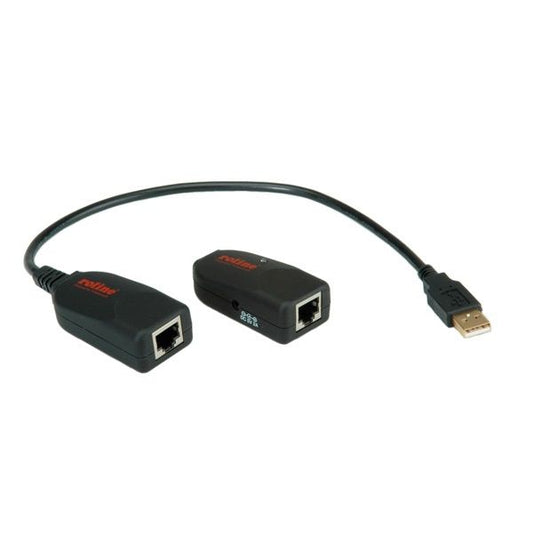 ROLINE Extender USB 2.0 - RJ45 CAT5e/CAT6, 1port, 50m-ig, fekete