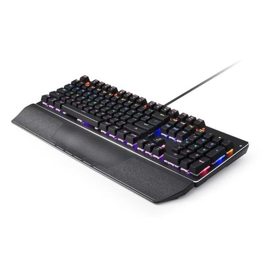 VARR Gaming Billentyűzet, VARR Fighter, RGB, mechanikus, JIXIAN Blue kapcsoló, alumínium US, Angol, gamer, fekete