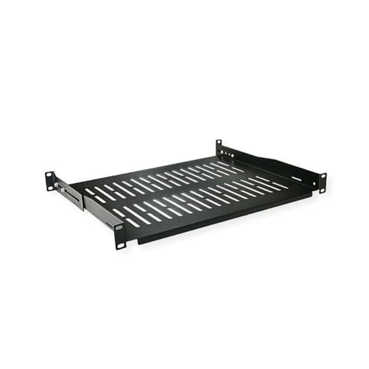 VALUE Polc 19" fix 485 x 350mm, max 25kg, 1U, fekete