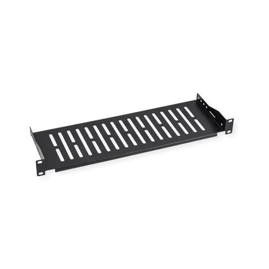 VALUE Polc 19" fix 485 x 150mm, max 10kg, 1U, fekete