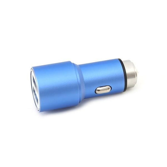 OMEGA USB autós töltő, 2 portos, 2.1A, kék