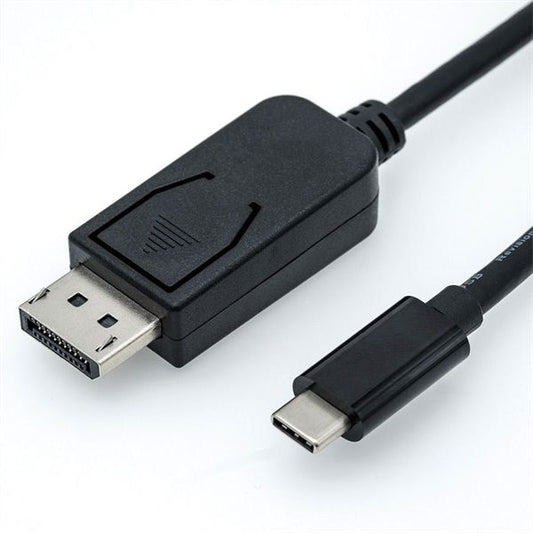 ROLINE Kábel USB 3.2 Gen 2 USB-C - DisplayPort, 4K@60Hz, M/M,   2m, fekete